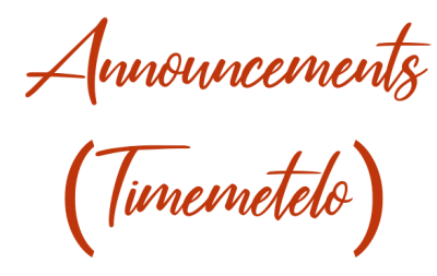 Annoumcements